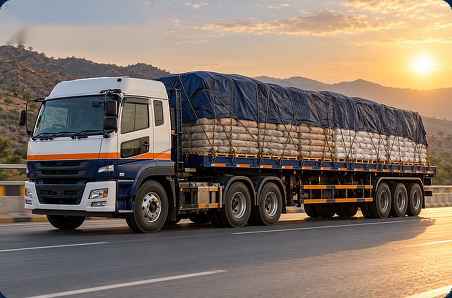 Shalmani Logistics truck on the road